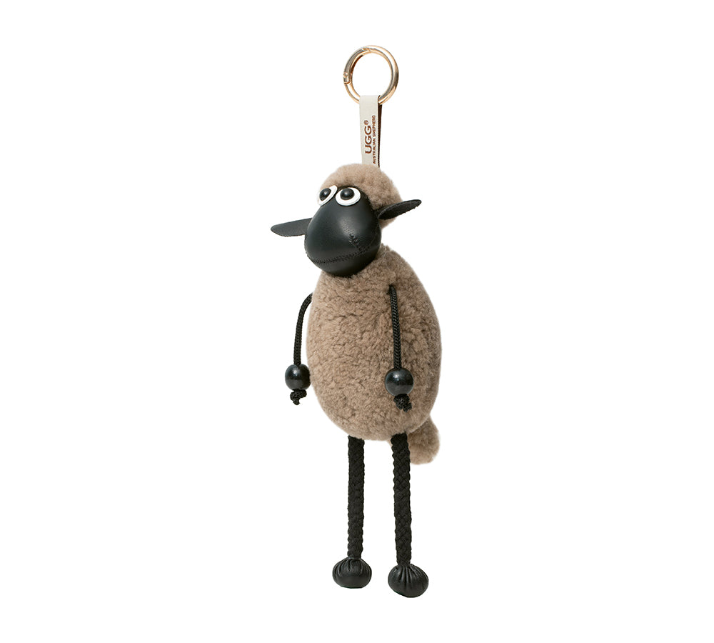 AUSTRALIAN SHEPHERD® Fluffy Sheepskin Wool Sheep Keyrings