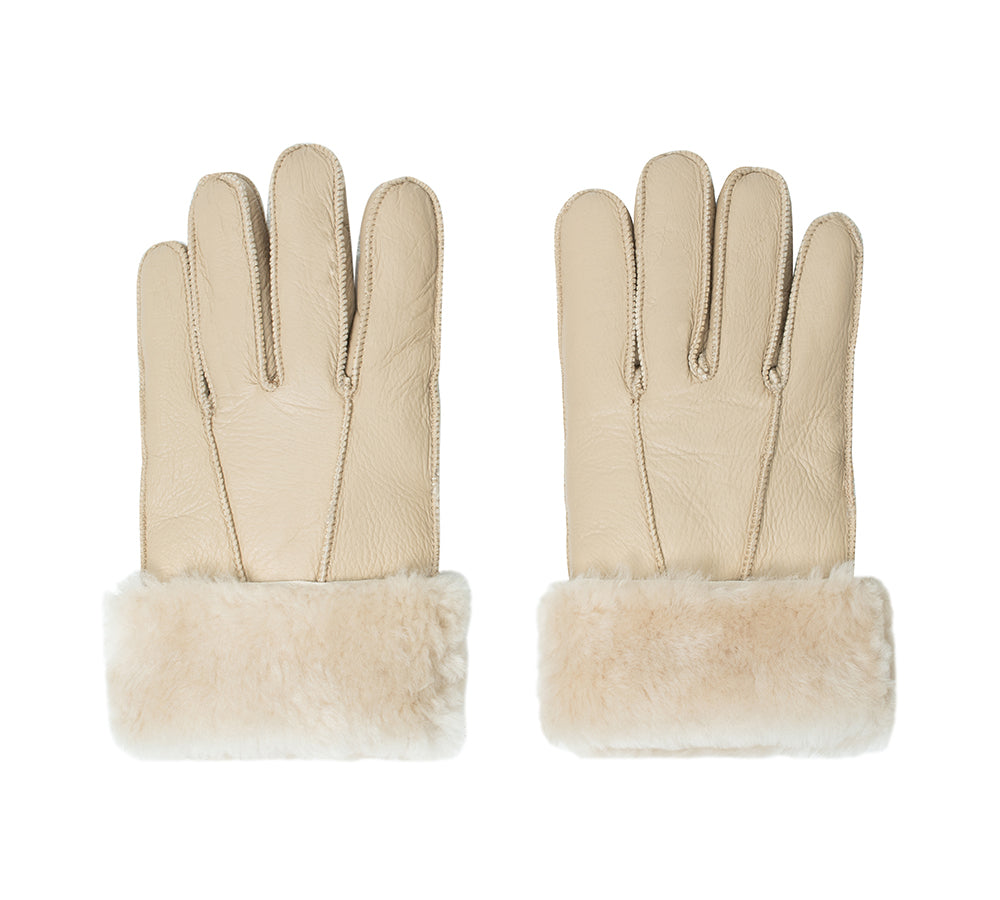 AUSTRALIAN SHEPHERD® Leather Fluffy  Stitching Gloves UGG AUSTRALIAN SHEPHERD