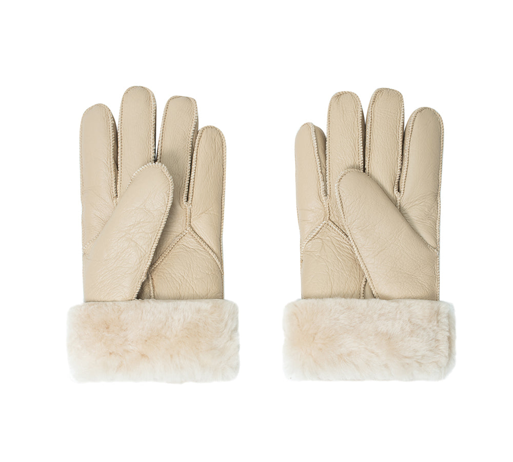 AUSTRALIAN SHEPHERD® Leather Fluffy  Stitching Gloves UGG AUSTRALIAN SHEPHERD