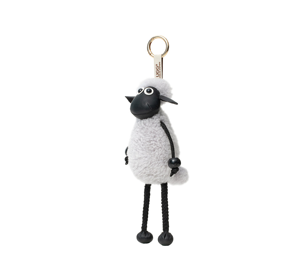 AUSTRALIAN SHEPHERD® Fluffy Sheepskin Wool Sheep Keyrings