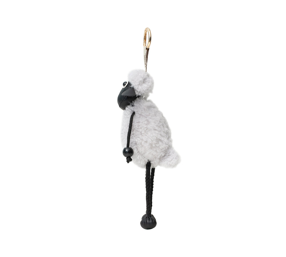 AUSTRALIAN SHEPHERD® Fluffy Sheepskin Wool Sheep Keyrings