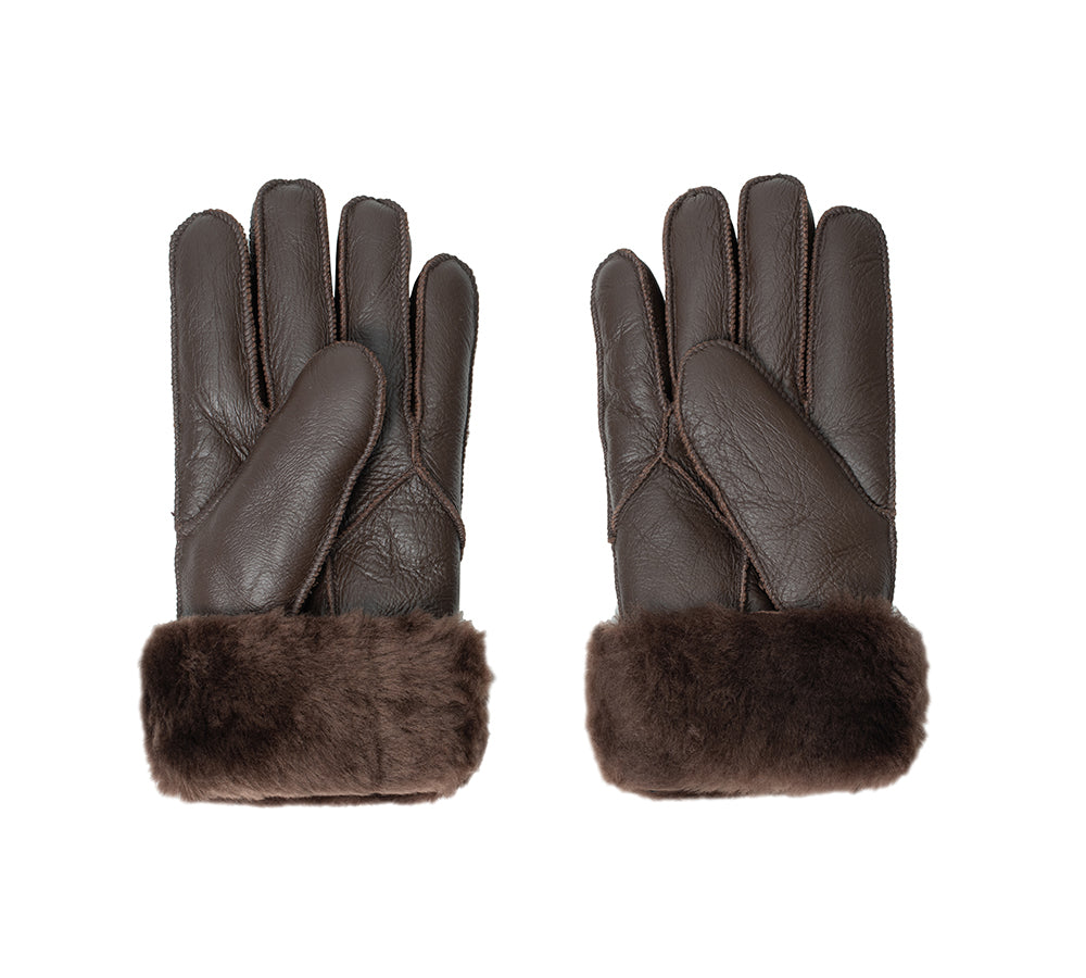 AUSTRALIAN SHEPHERD® Leather Fluffy  Stitching Gloves UGG AUSTRALIAN SHEPHERD