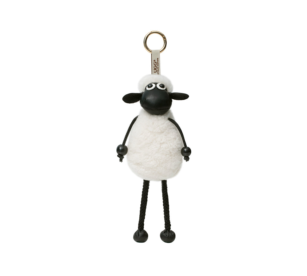 AUSTRALIAN SHEPHERD® Fluffy Sheepskin Wool Sheep Keyrings