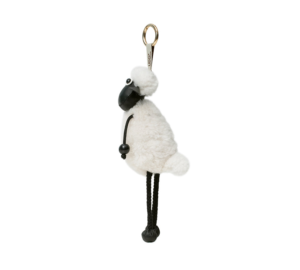 AUSTRALIAN SHEPHERD® Fluffy Sheepskin Wool Sheep Keyrings