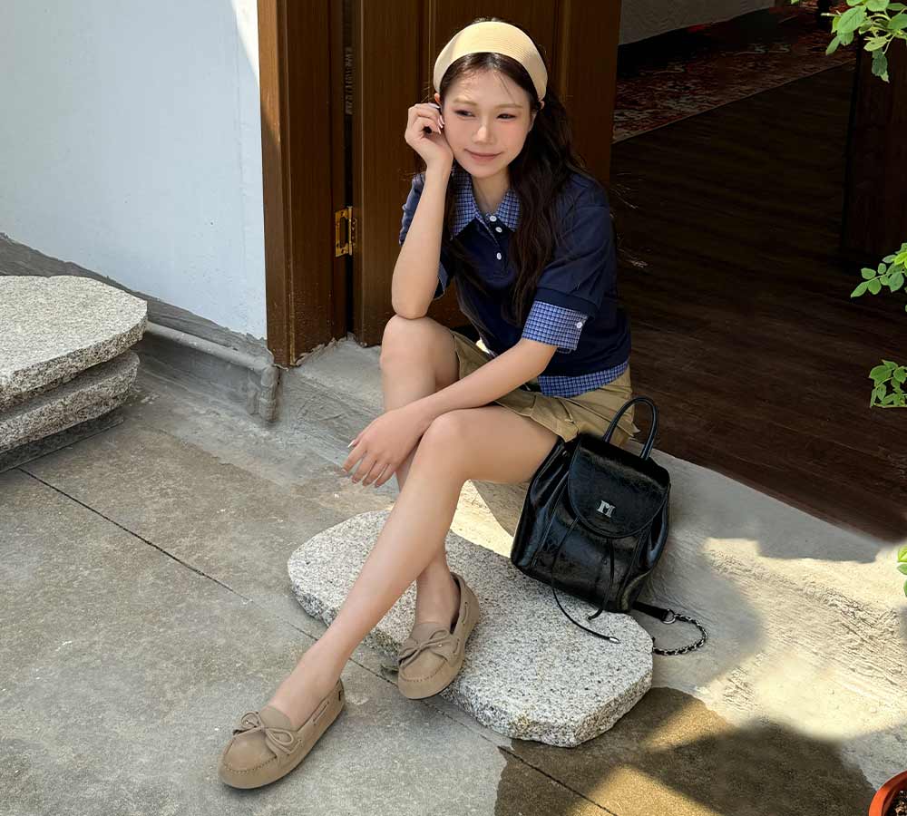 EVERAU® Women Leather Bow Casual Loafers Summer Moccasins Monty