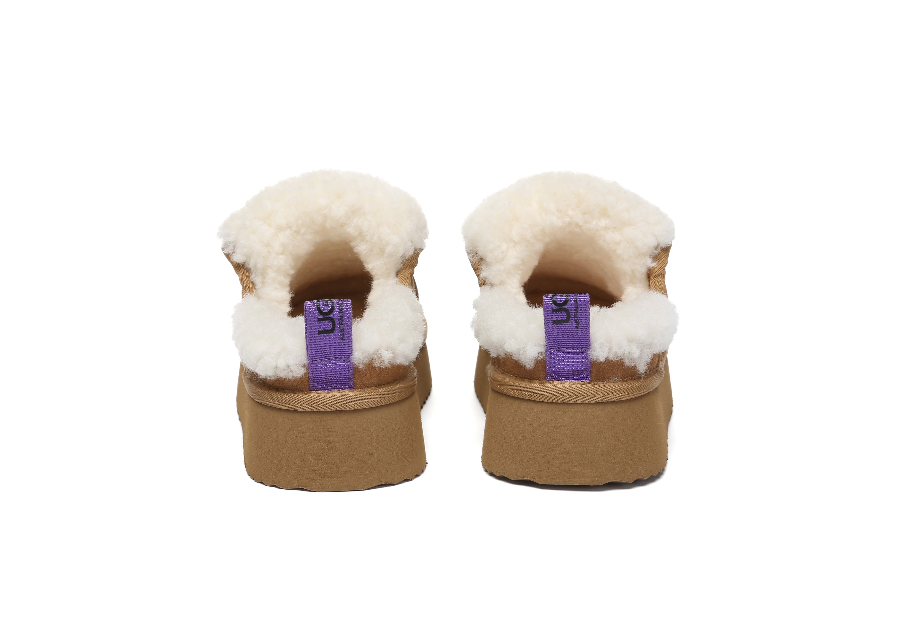 AUSTRALIAN SHEPHERD® UGG Slippers Sheepskin Wool Platform Theia
