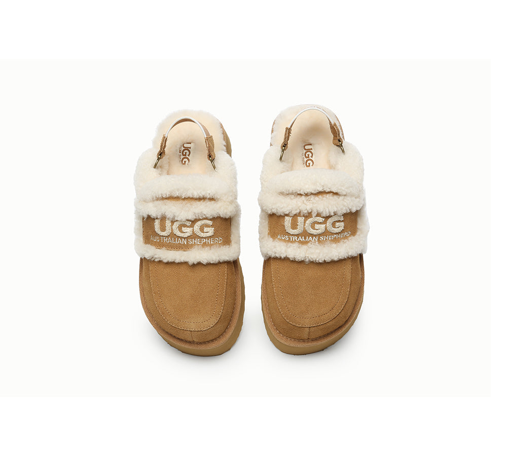 AUSTRALIAN SHEPHERD® UGG Slippers Women Removable Strap Slingback Platform Rilee