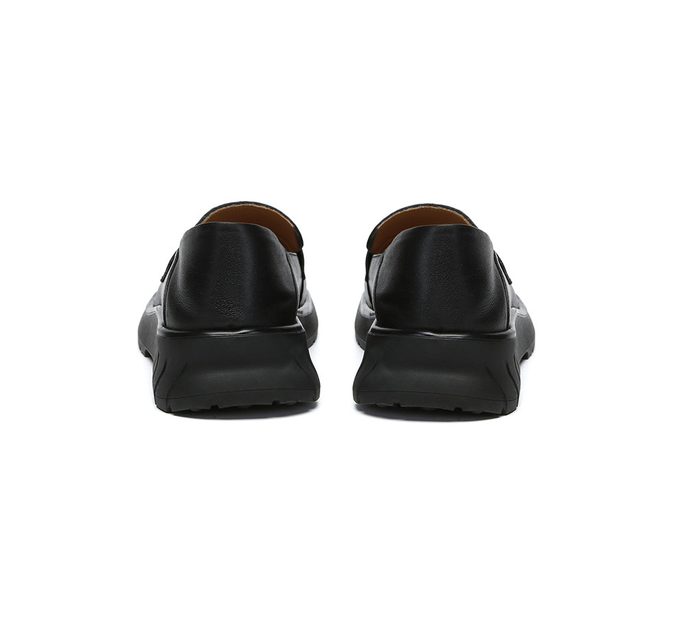 EVERAU® Leather Loafers Women Flexible Heel Pansy EVERAU