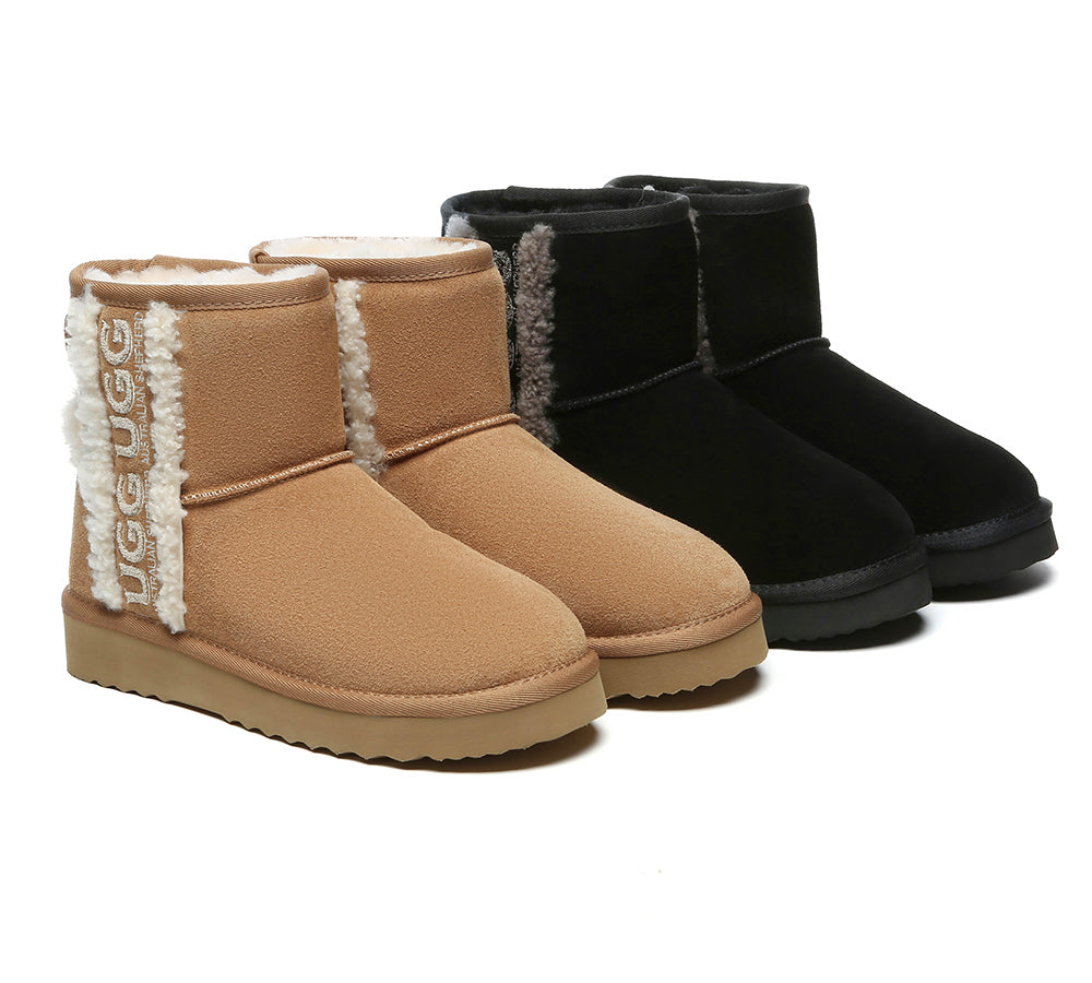 AUSTRALIAN SHEPHERD® UGG Boots Sheepskin Wool Shearling Lined Ankle Mini Darby