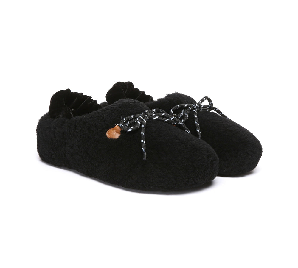 AUSTRALIAN SHEPHERD® UGG Slippers Women Curly Sheepskin Wool Slingback Barrett