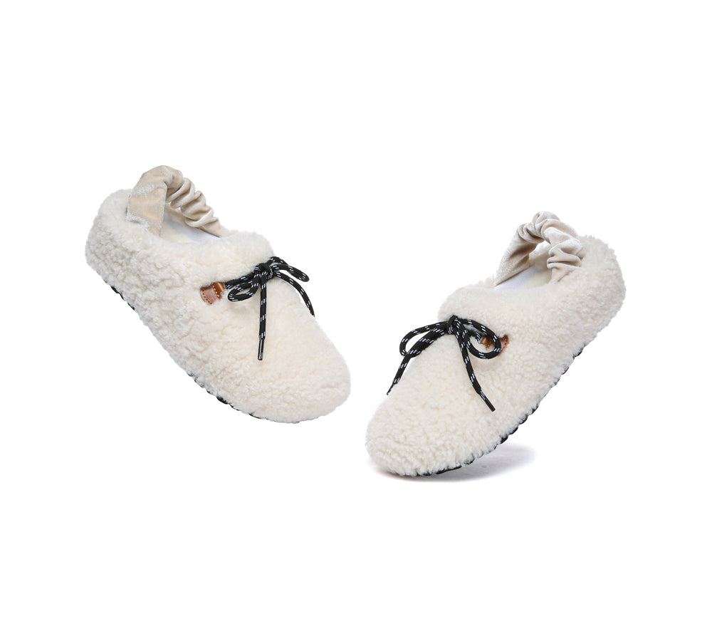 AUSTRALIAN SHEPHERD® UGG Slippers Women Curly Sheepskin Wool Slingback Barrett