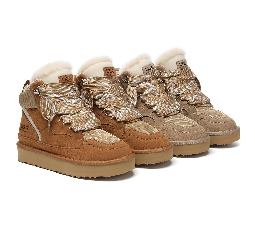 AUSTRALIAN SHEPHERD® UGG Boots Women Lace Up Ankle Platform Samir UGG AUSTRALIAN SHEPHERD