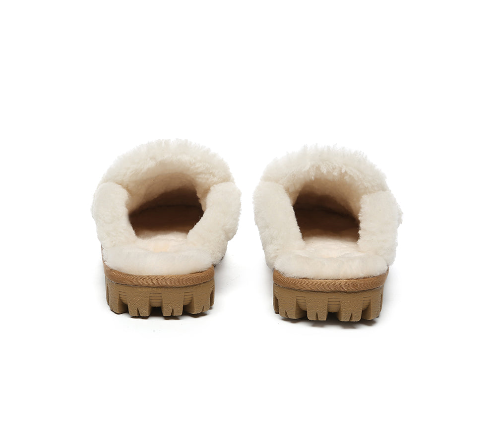 AUSTRALIAN SHEPHERD® UGG Slippers Men Sheepskin Wool Large Size Rilee