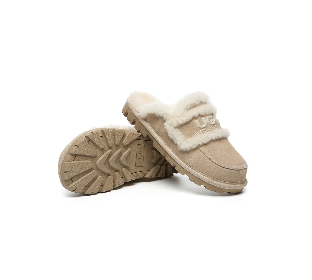 AUSTRALIAN SHEPHERD® UGG Slippers Women Sheepskin Wool Shearling Lined Rilee