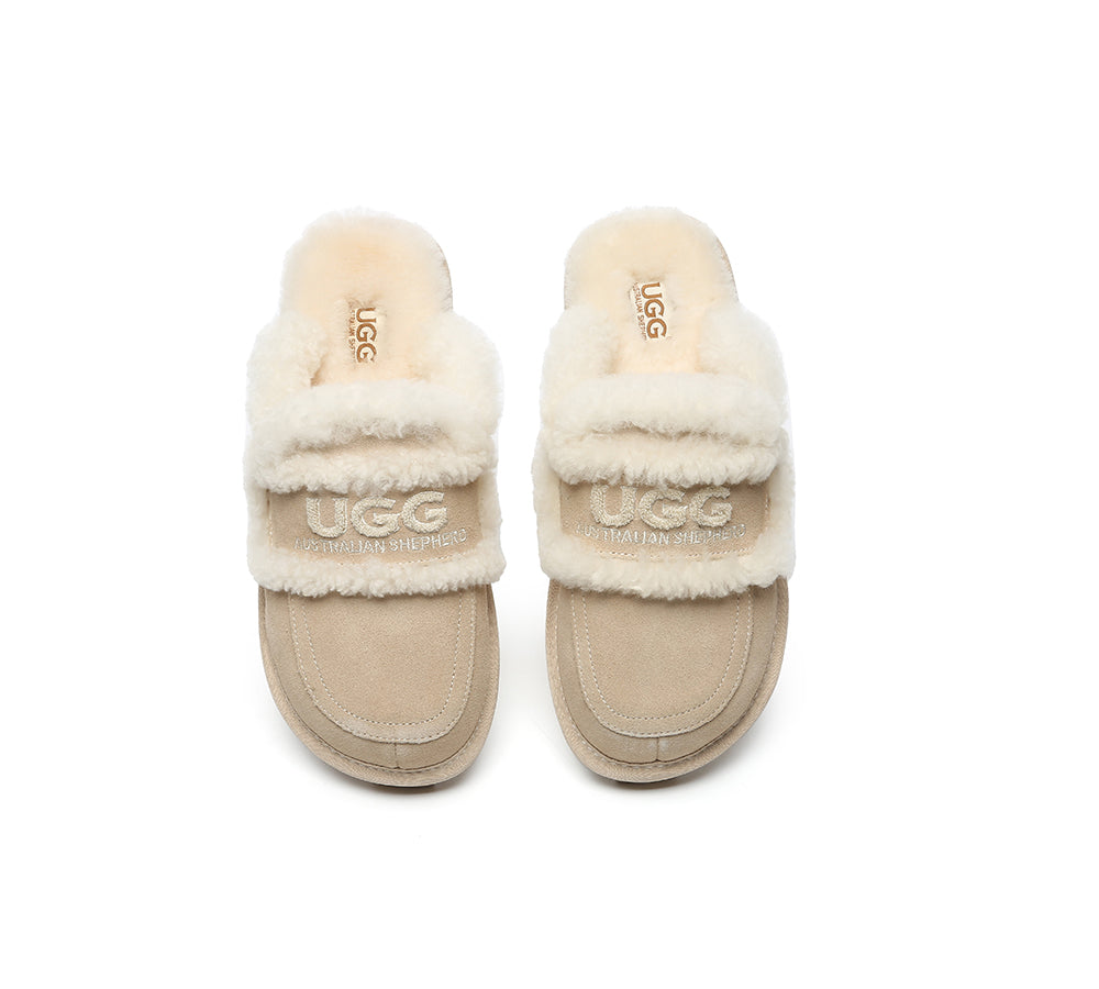 AUSTRALIAN SHEPHERD® UGG Slippers Women Sheepskin Wool Shearling Lined Rilee