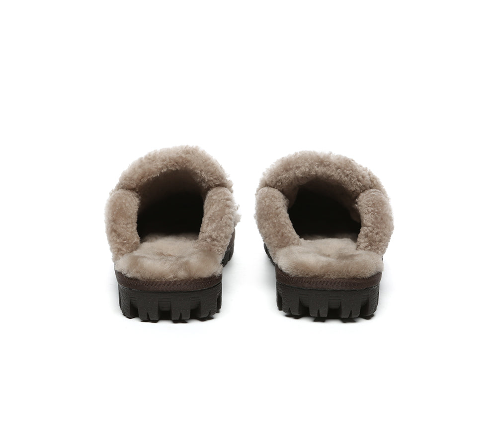 AUSTRALIAN SHEPHERD® UGG Slippers Men Sheepskin Wool Large Size Rilee