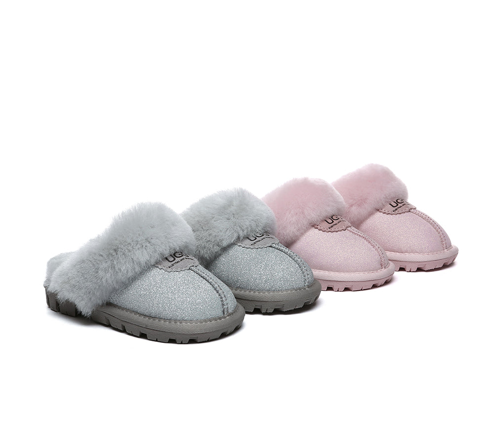 AUSTRALIAN SHEPHERD® UGG Slippers Kids Sheepskin Wool Shirley