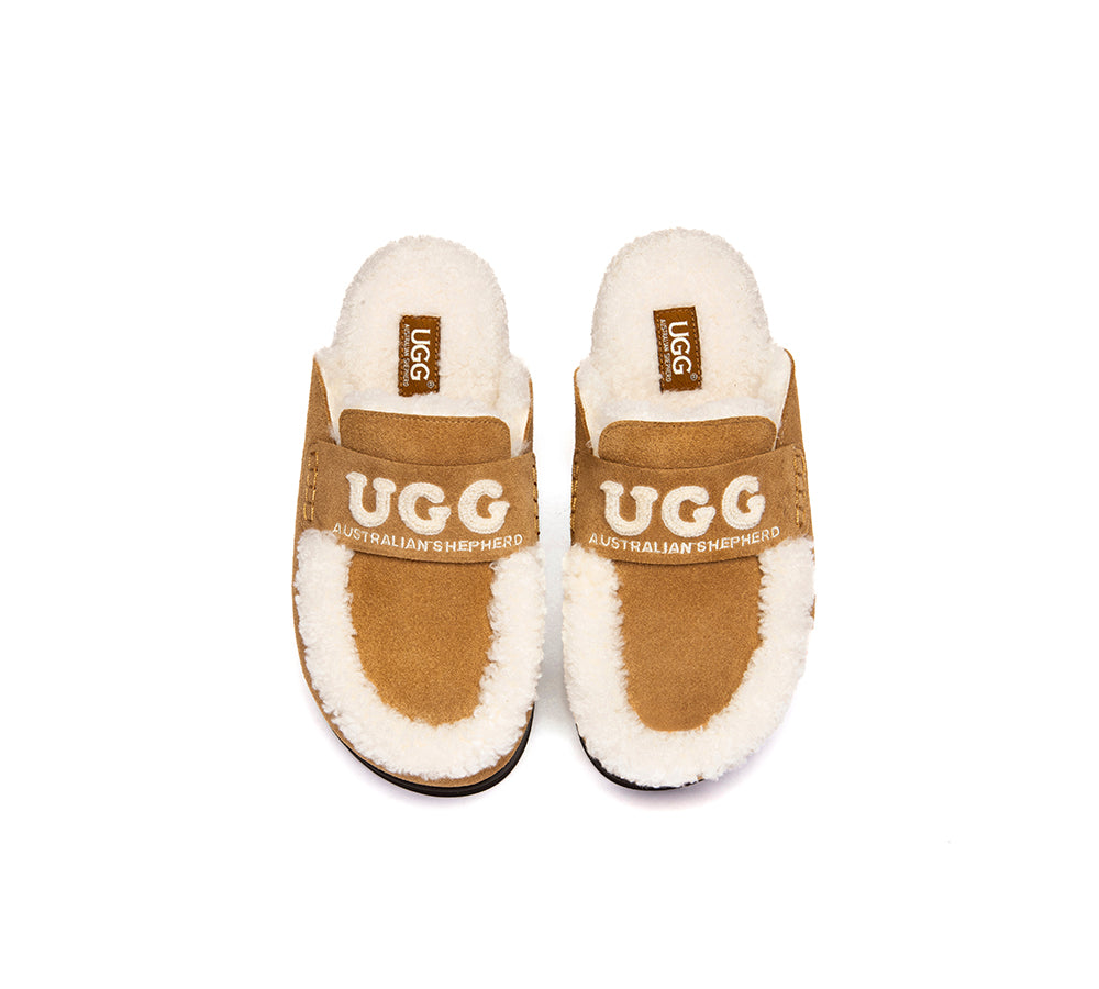 AUSTRALIAN SHEPHERD® UGG Slippers Women Sheepskin Wool Shearling Lora