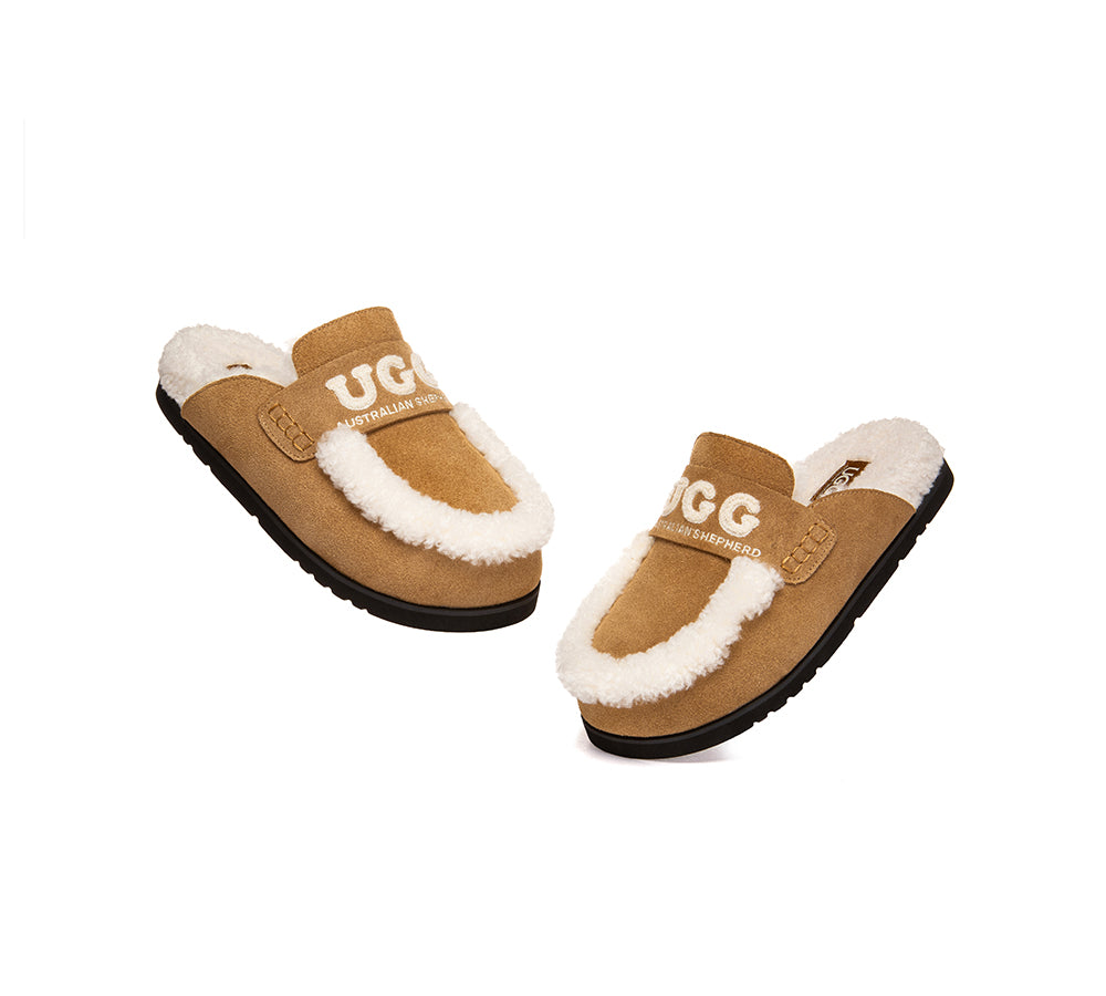 AUSTRALIAN SHEPHERD® UGG Slippers Women Sheepskin Wool Shearling Lora