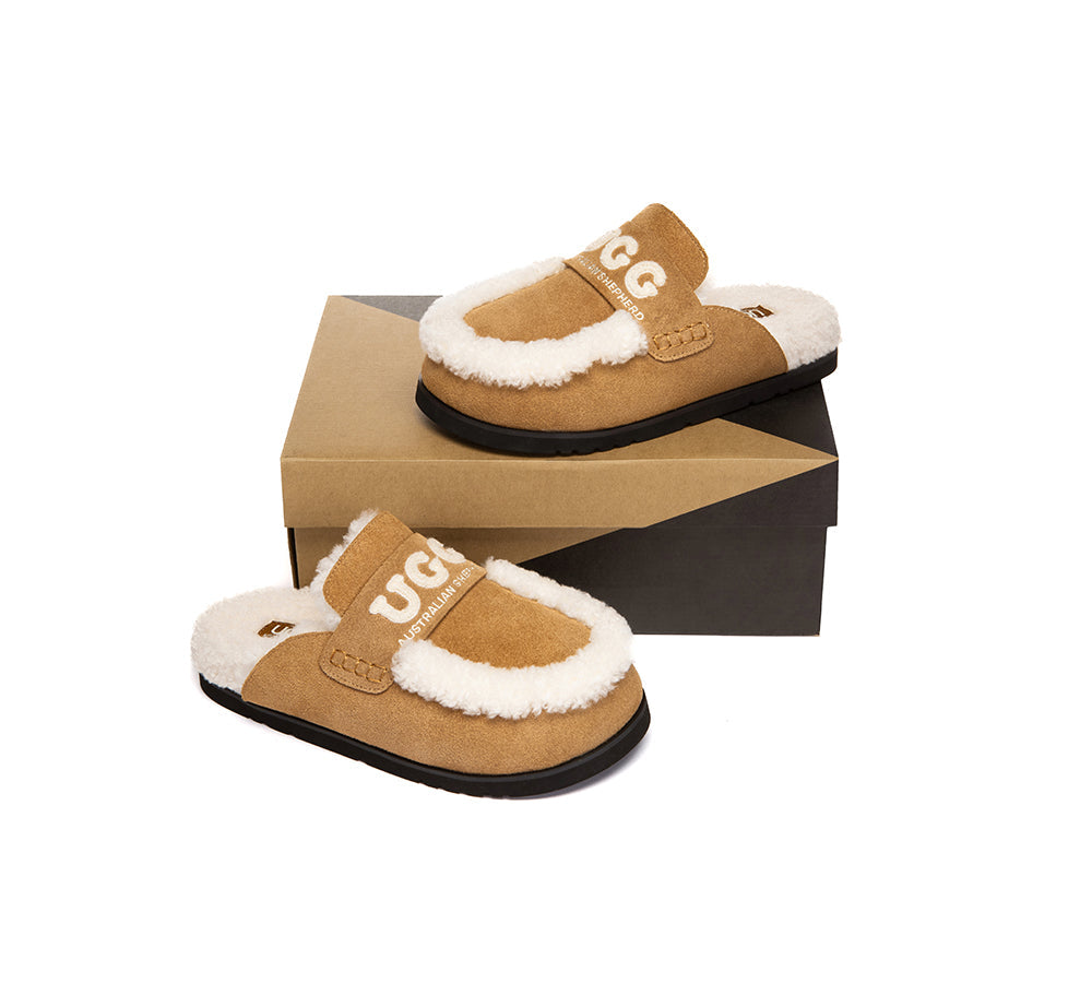 AUSTRALIAN SHEPHERD® UGG Slippers Women Sheepskin Wool Shearling Lora