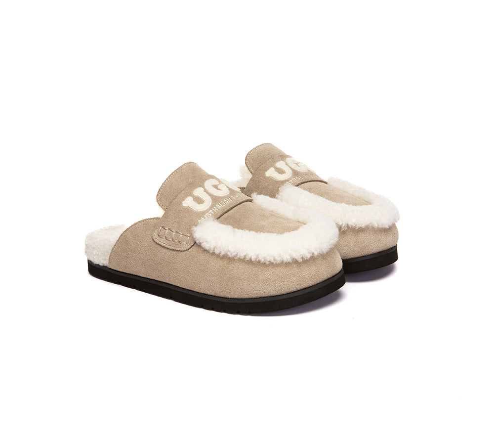 AUSTRALIAN SHEPHERD® UGG Slippers Women Sheepskin Wool Shearling Lora