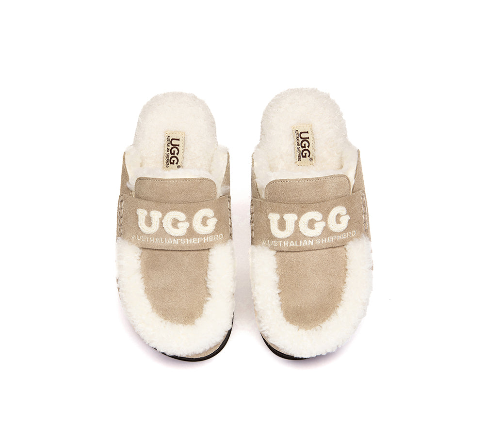 AUSTRALIAN SHEPHERD® UGG Slippers Women Sheepskin Wool Shearling Lora