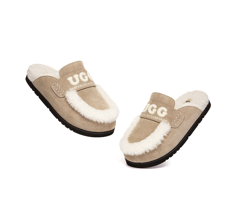 AUSTRALIAN SHEPHERD® UGG Slippers Women Sheepskin Wool Shearling Lora
