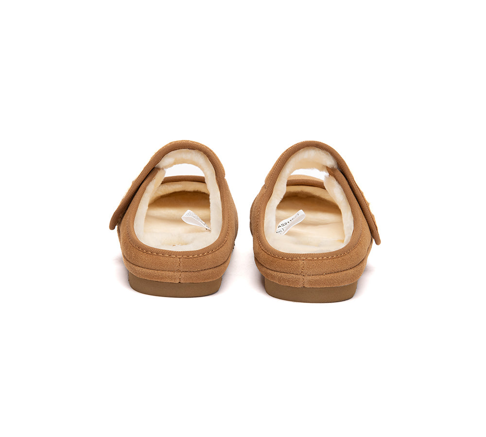 AUSTRALIAN SHEPHERD® UGG Slippers Sheepskin Wool Adjustable Strap Mary Jane Velly