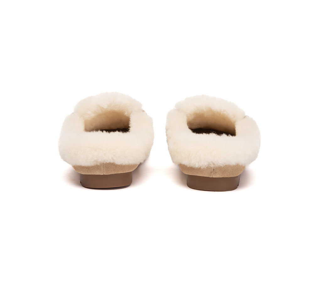 EVERAU® UGG Slippers Sheepskin Wool Ankle Moccasin Creago