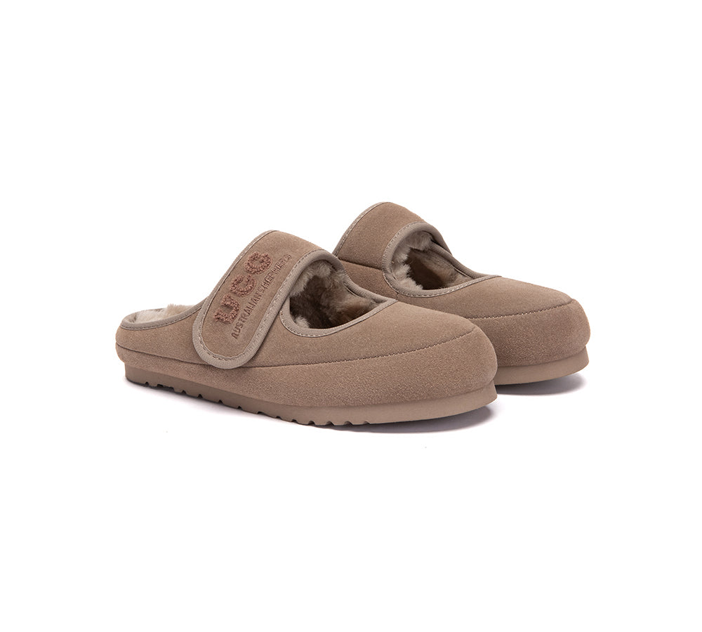 AUSTRALIAN SHEPHERD® UGG Slippers Sheepskin Wool Adjustable Strap Mary Jane Velly