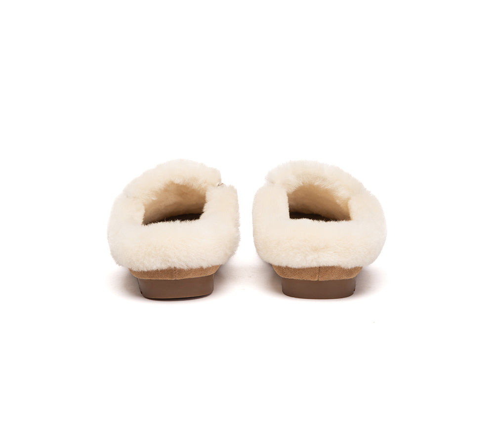 EVERAU® UGG Slippers Sheepskin Wool Ankle Moccasin Creago