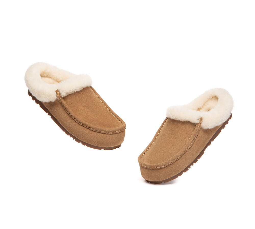 EVERAU® UGG Slippers Sheepskin Wool Ankle Moccasin Creago
