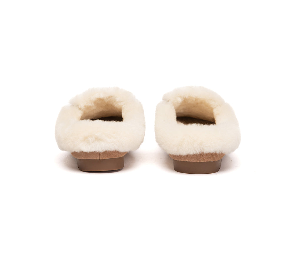 EVERAU® UGG Slippers Sheepskin Wool Ankle Moccasin Creago