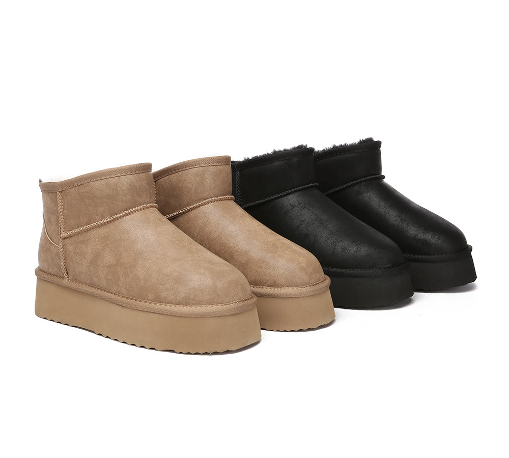 Urban UGG® Unisex Sheepskin Wool Ankle Ultra Mini Boots - The UGG 