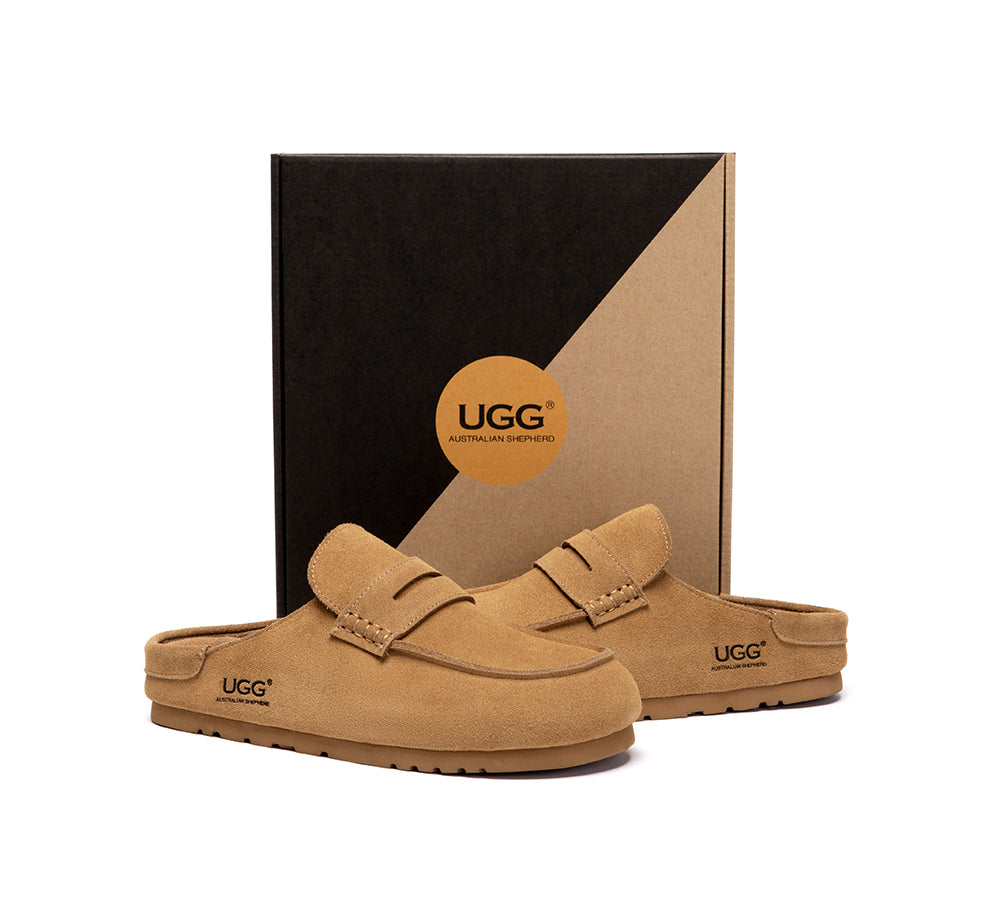 AUSTRALIAN SHEPHERD® Unisex Suede Slip On Casual Mules Casten