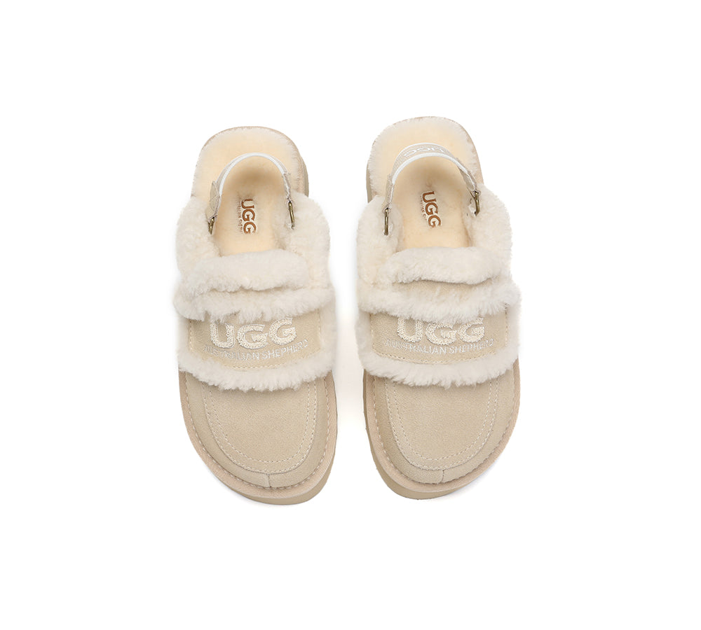 AUSTRALIAN SHEPHERD® UGG Slippers Women Removable Strap Slingback Platform Rilee