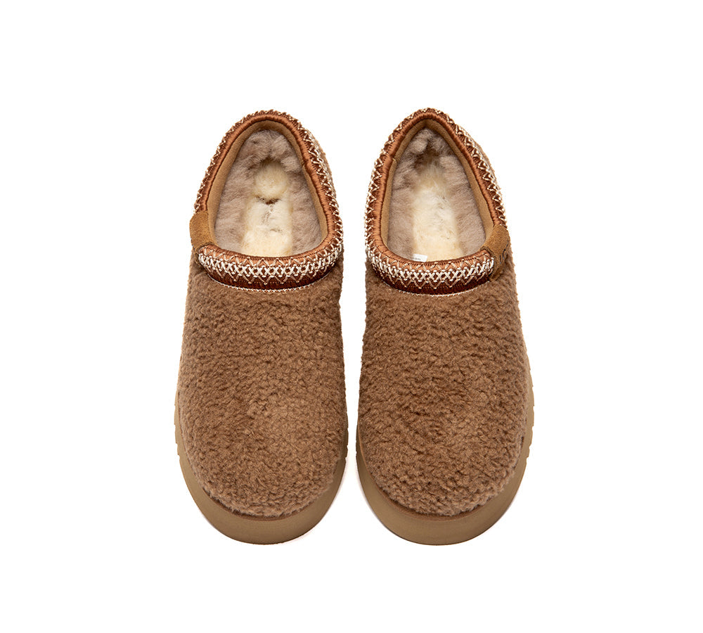 AUSTRALIAN SHEPHERD® UGG Slippers Sheepskin Wool Ankle Platform Tayla