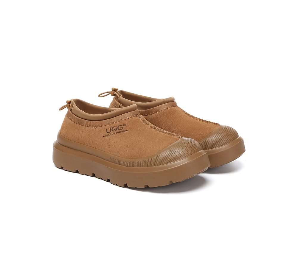 Australian Shepherd® UGG Slippers Men Sheepskin Wool Drawstring Large Size Harlow