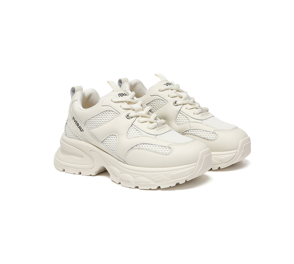 EVERAU® Women Chunky Platform Sneakers Breathable Camille EVERAU