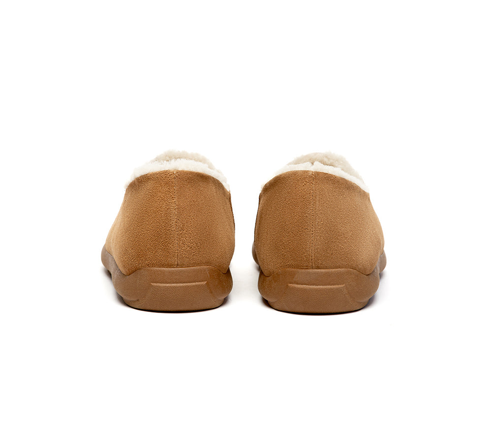 AUSTRALIAN SHEPHERD® UGG Slippers Men Sheepskin Wool Ankle Clog Large Size Brett