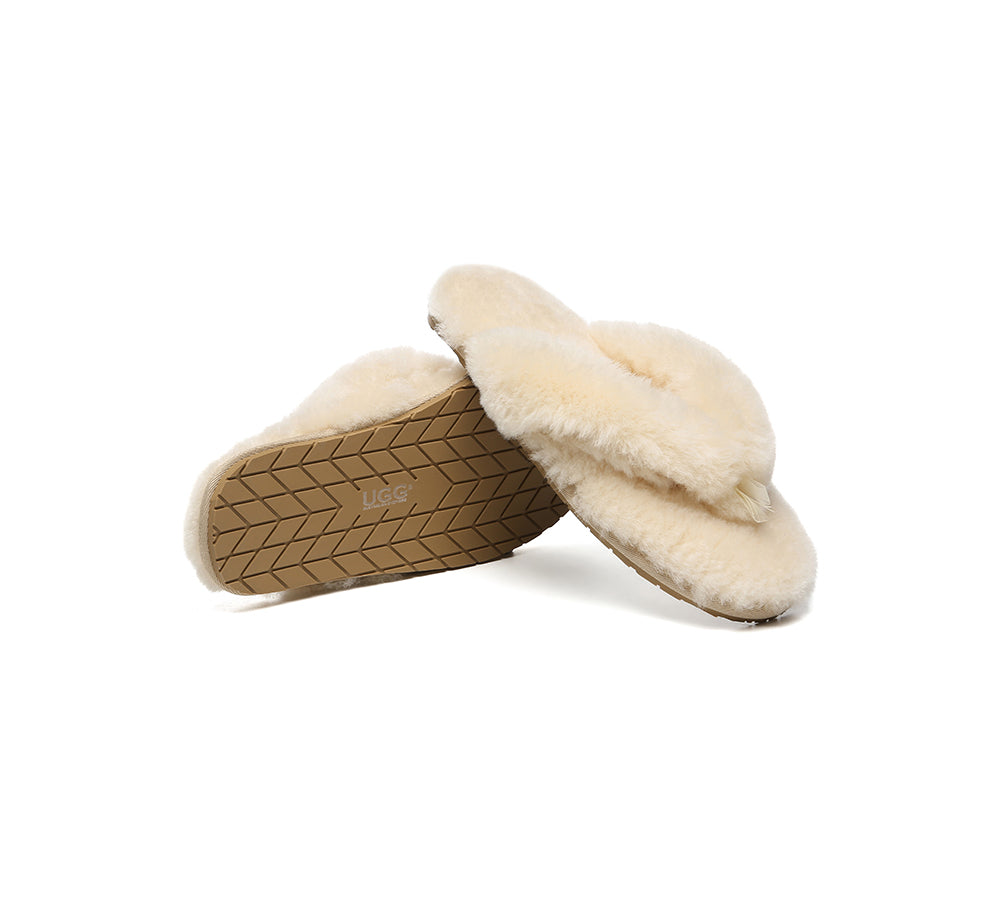 AUSTRALIAN SHEPHERD® UGG Thongs Women Fluffy Slides Farah