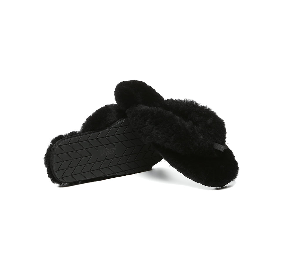 AUSTRALIAN SHEPHERD® UGG Thongs Women Fluffy Slides Farah