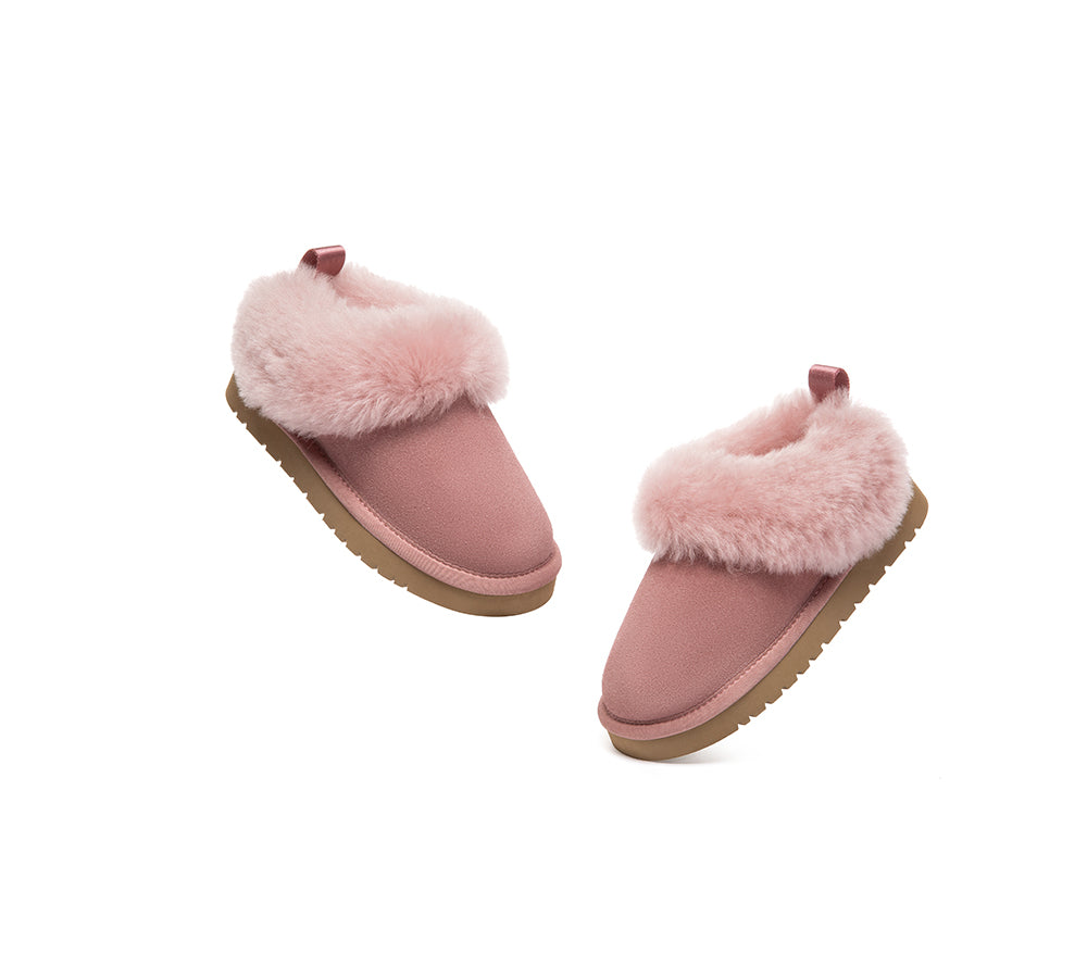 AUSTRALIAN SHEPHERD® UGG Slippers Kids Sheepskin Wool Collar Ankle Glacial UGG AUSTRALIAN SHEPHERD