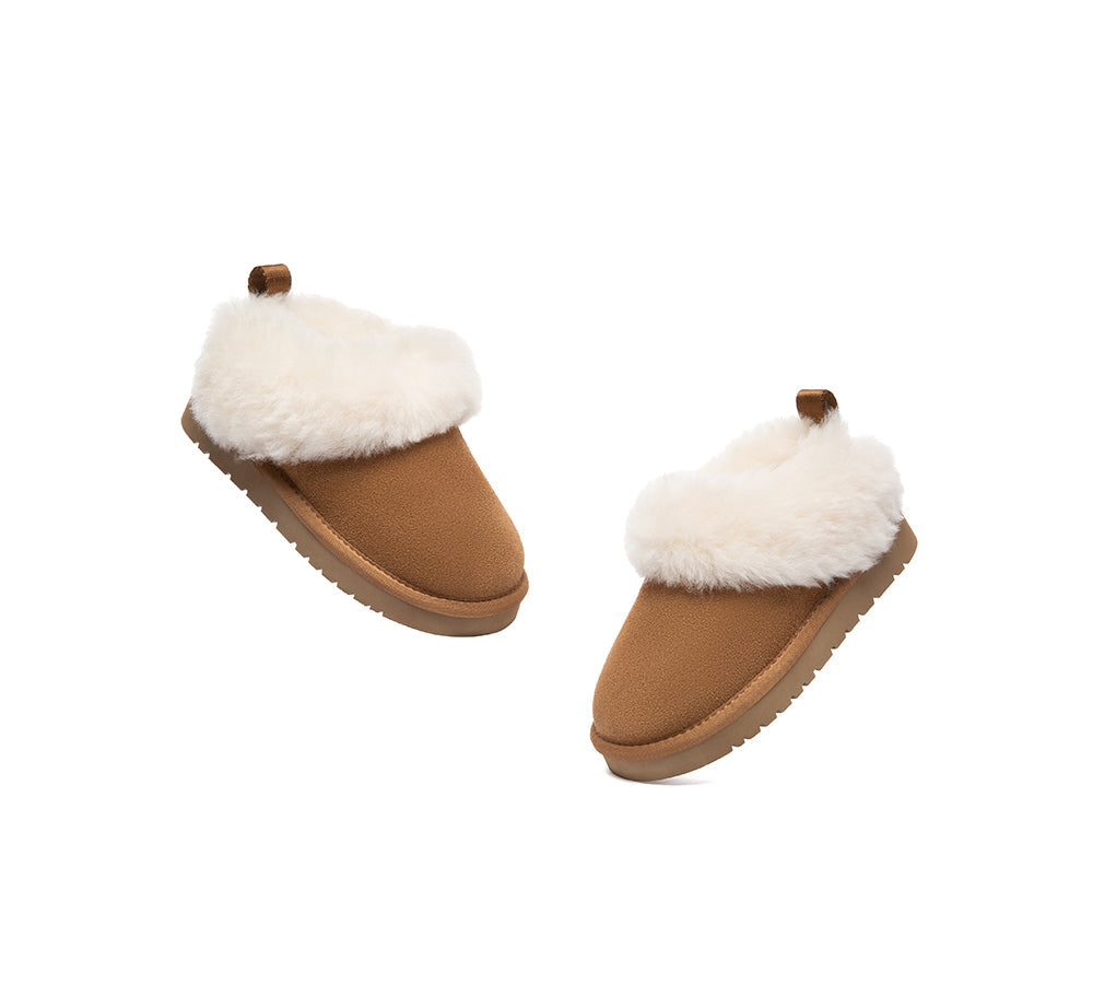 AUSTRALIAN SHEPHERD® UGG Slippers Kids Sheepskin Wool Collar Ankle Glacial UGG AUSTRALIAN SHEPHERD