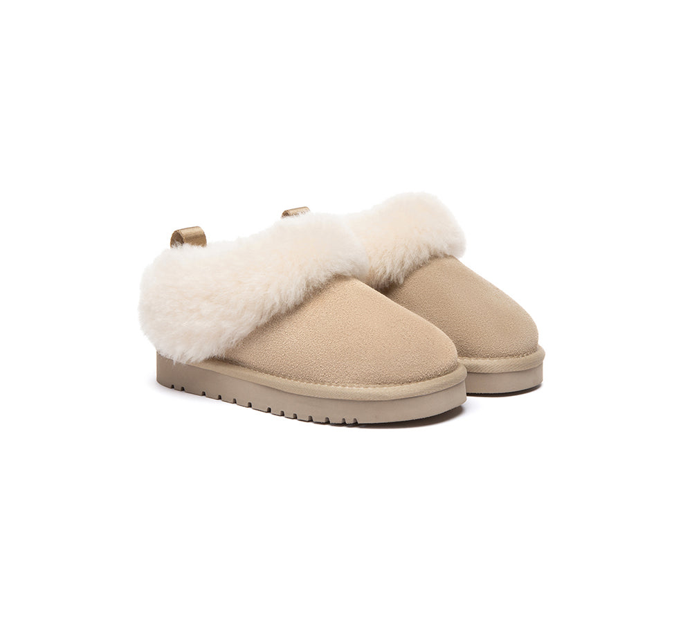 AUSTRALIAN SHEPHERD® UGG Slippers Kids Sheepskin Wool Collar Ankle Glacial UGG AUSTRALIAN SHEPHERD