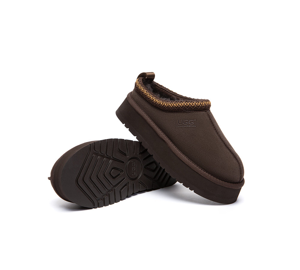 AUSTRALIAN SHEPHERD® UGG Slippers Sheepskin Wool Ankle Platform Tazzy Tay