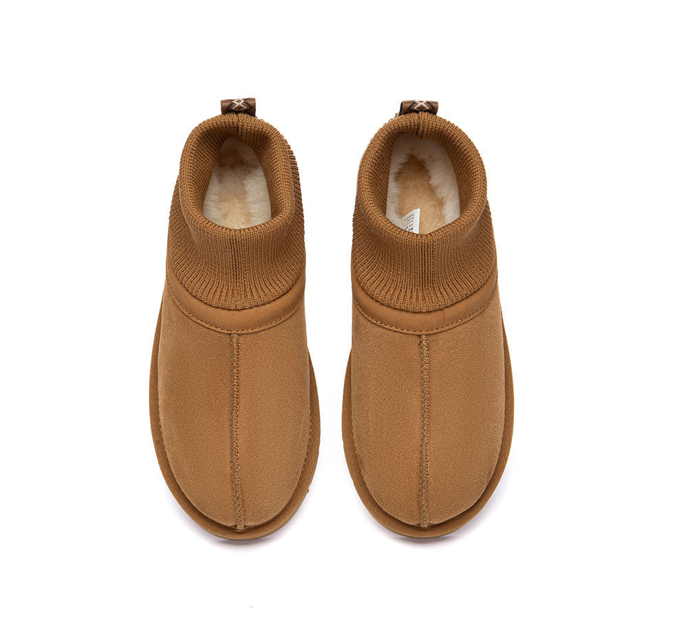 AUSTRALIAN SHEPHERD® UGG Boots Sheepskin Wool Stretchy Ankle Margaret