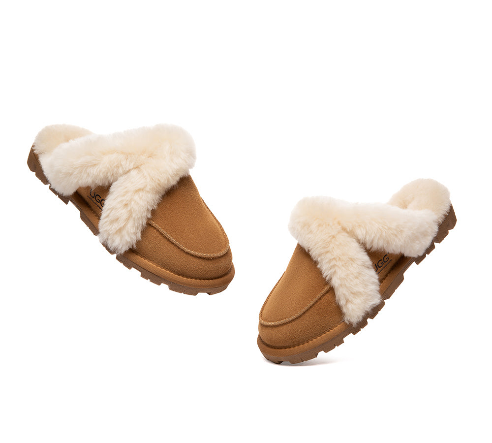 AUSTRALIAN SHEPHERD® UGG Slippers Sheepskin Wool Shearling Doria