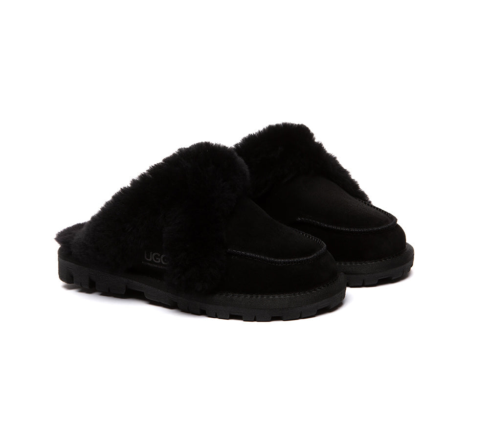 AUSTRALIAN SHEPHERD® UGG Slippers Sheepskin Wool Shearling Doria