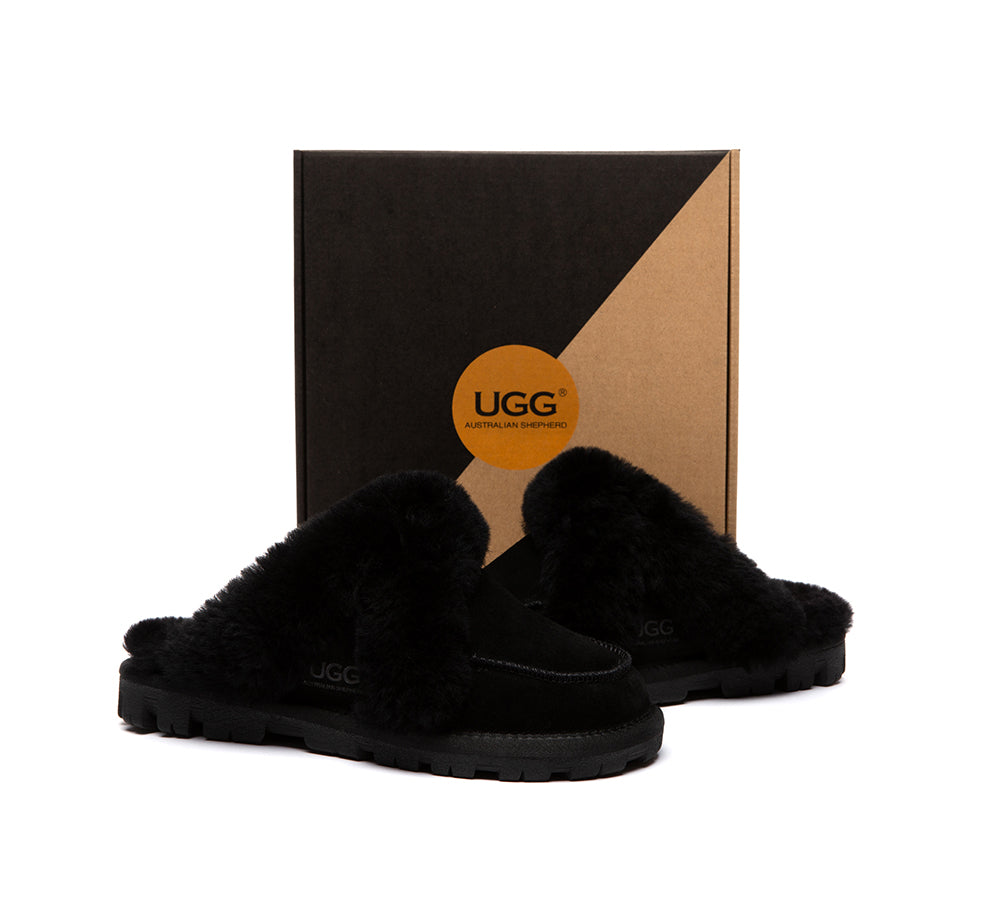 AUSTRALIAN SHEPHERD® UGG Slippers Sheepskin Wool Shearling Doria